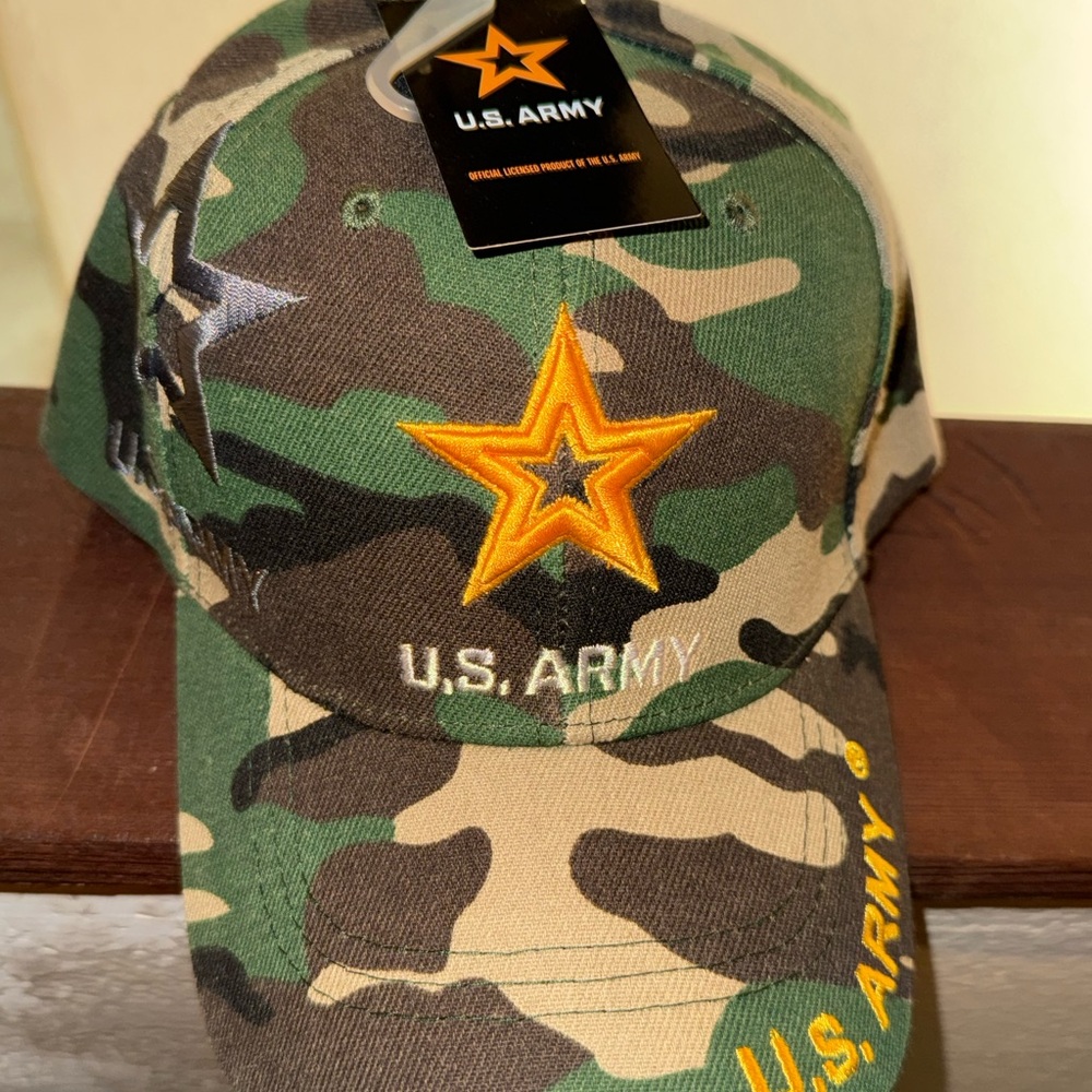 U.S. Army Camouflage Hat with Star Embroidery
